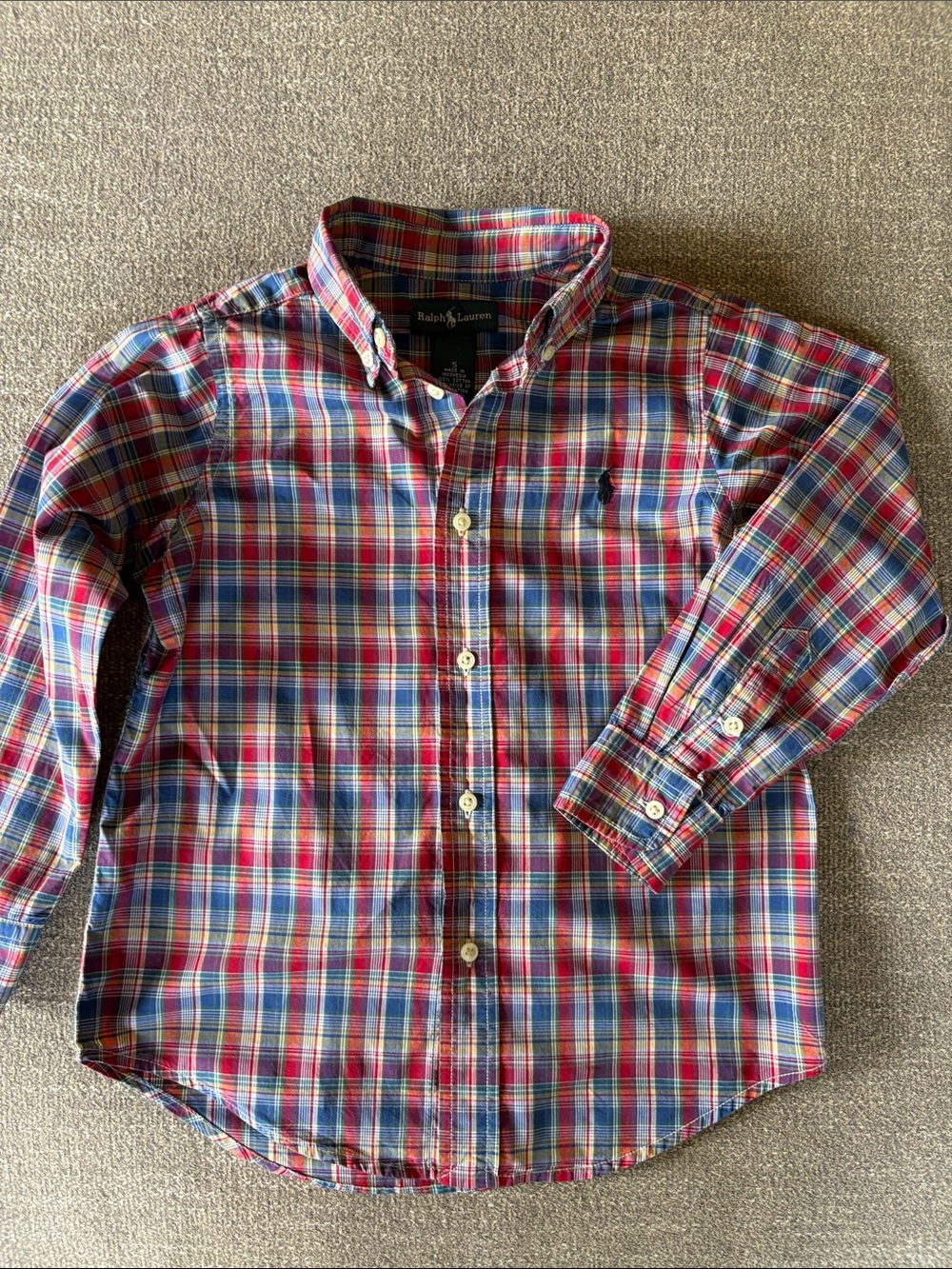 RALPH LAUREN Vintage Boys Button down Dress Shirt EUC Size 5
